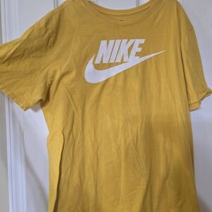 Nike Mustard Tee with White Logo